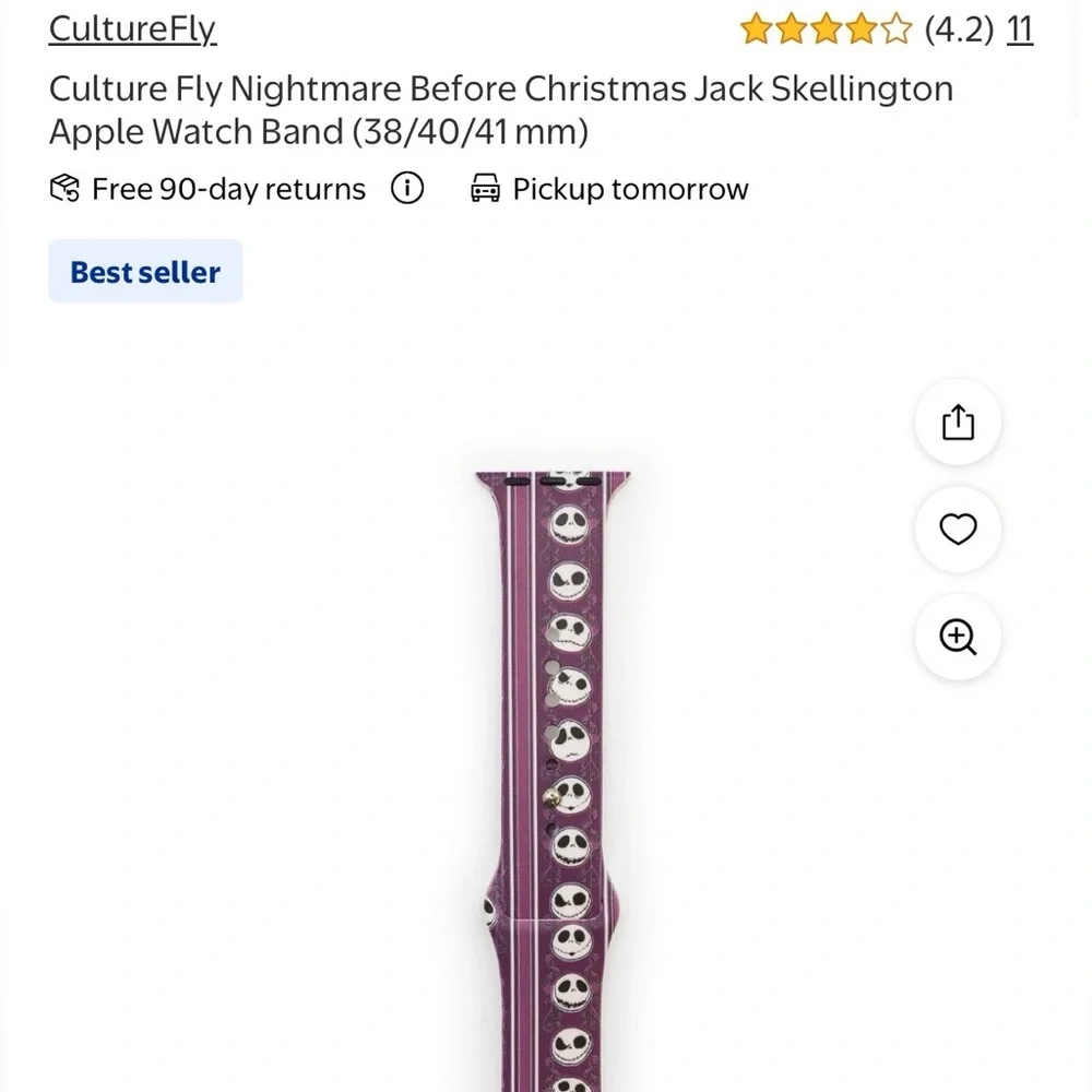 Nightmare Before Christmas Jack Skellington Apple Watch Band (38/40/41 mm)